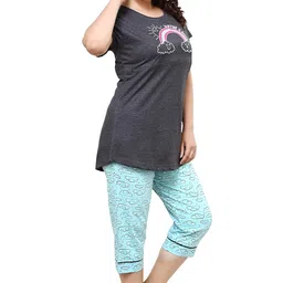 meerkat Women's Cotton All Over Print Maternity Night Suit set Pack of 1 image 2