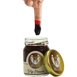 careone gallery Dip Henna Instant Brown Colour Mehendi Paste | For Finger Tips With 3 Types Henna Tattoo Stickers image 1