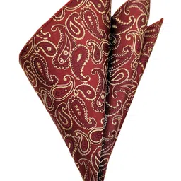 voici France Men's Pocket Square Paisley Design Pure Satin Free Size image 4