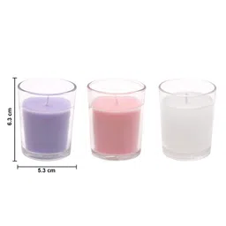 Pure Source India Votive Glass Candles, Pack of 12 (Scented - Rose, Jasmine & Lavender) image 2