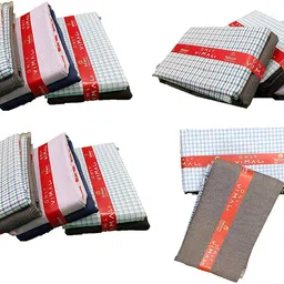 bigboyschoice Vimal Men's Poly Cotton Unstitched Bundle Design Trouser Shirt (Black) -Pack of 12 image 1