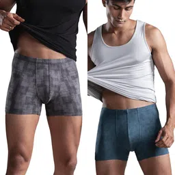 damensch Regular Fit Cotton Blend Printed Frenchie Feelmint Finish Breathable Moisture Wicking Comfortable Microfibre Waistband Stretchable Underwear for Men image 1