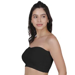 dchica Tube Bra for Women's, Cotton Padded Bra, Full Coverage, Non-Wired Young Women's T-Shirt Gym Bra, Solid Stylish Without Strap Training Bras (Pack of 1) image 5
