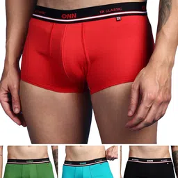 onn UK Classic Men's Combed Cotton Mini Trunk with Feather Touch Ultra Soft Waistband (Colors & Prints May Vary) image 1
