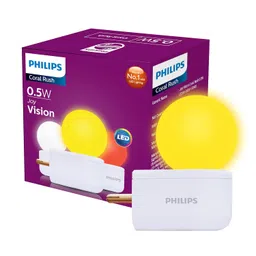PHILIPS 0.5W LED Bulb, Yellow, Pack of 2, (Joy Vision) b22d image 2