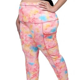 fly free Plus Size Tie Dye Track,Yoga,Gym Pants Stretchable high Waist HIPS for Women Best Buy (3XL to 10XL) image 5
