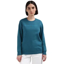 tommy hilfiger Cotton Blend Women Crew Neck Sweatshirt image 1