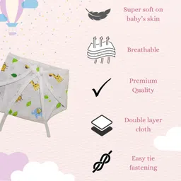 Tiny Blooms Baby 100% Muslin Cotton Double Layer Printed Premium Nappies | Ultra-Soft, Breathable, Reusable, Perfect Fit | Ideal for Babies 6-12 Months | Pack of 12 image 4