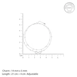 giva 925 Silver Rose Gold Infinity Pendant Necklace Ring Stud Earrings Toe Rings Anklet Bracelet Sets | Gifts for Women & Girls image 3