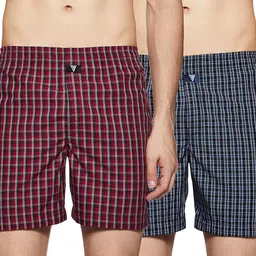 van heusen Men's Cotton Regular Fit Checkered Boxers (Color & Print May Vary) image 1