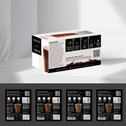 Cocosutra Hot Chocolate Travel Friendly Hamper | 4 * 5 Single Serve Sachets | 4 Drinking Chocolate Flavors | Assorted Gift | Gluten Free & Vegan | Enjoy Hot or Cold | 400g image 2