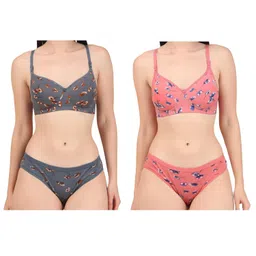 kinzie Women's Lingerie Set | Padded Bra | Cotton Blend | Combo Pack | (Pack of 1) image 4