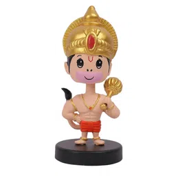 daiyamondo Illuminate Your Space with Divine Charm God Solar Bobble Head A Heavenly Addition to Your Car Dashboard, Office Table (Lord Hanuman Ji) image 2