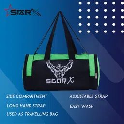 star x Nylon-Mesh Floro-Bar-1010 Gym Bag, Adult Large (Green) | Gym Equipment for Home Gym Workout Weight Lifting Strength Training & Exercise Fitness Gym Accessories image 5