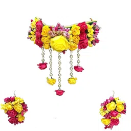 12seasons Set for Women Floral Gota Patti for Women & Girls (Mehandi/Haldi) image 3