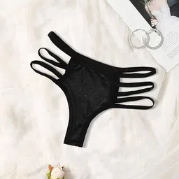 kritziee ™ Women's Hot Summer Beachwear Bikini Bottom Thong Swimwear V-Style Criss Cross Thong Bikini Bottom | Pack of 2 image 2