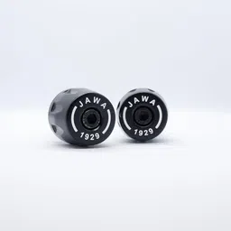 NEWCLUBAUTO Premium Solid Metal Handle Bar Ends Left and Right Compatible for Jawa Forty Two, Black (Pack of 2) image 3