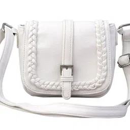 lychee bags Women's Beige PU Sling Bag image 1