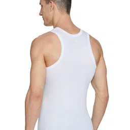 dixcy scott originals Men's Solid Regular (DSO-CLASZ Vest RN-P3_White M) image 3