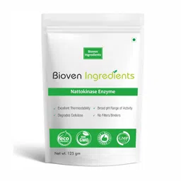 Bioven Ingredients Nattokinase Enzyme Powder Non-GMO, Dietary Supplements/Food and Beverages, Broad pH Range of Activity, Excellent Thermostability, Hydrolyse Fibrin, No Filters/Binder image 1