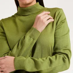 amazon brand - symbol Women's Acrylic Casual High Neck Pullover Sweater image 5