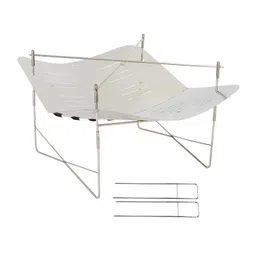 MYADDICTION Camping Firepit Rack Wood Burning Folding Rack for Backpacking Garden Hiking image 2