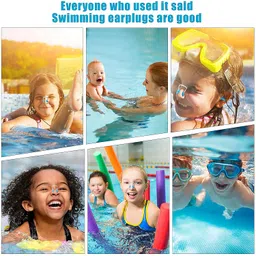 First Try Swimming Kit | Ear Plugs and Nose Clip Sets | Silicone Waterproof Silica Gel Ear & Nose Protector | Swimming Accessories | Water Soft & Comfortable For Children Adults Toddlers (Set of 1) image 5