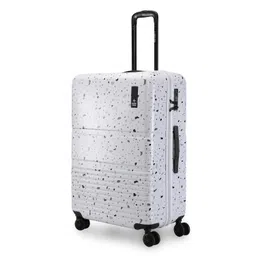 nasher miles Venice Hard-Sided Polycarbonate Check-in Terrazzo Printed Luggage 28 inch | 75cm | 8 Wheels Large Trolley Bag for Travel | Suitcase (Black) image 1