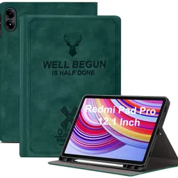 ProElite Case Cover for Redmi Pad Pro 12.1 inch Case, Deer Flip case Cover for Redmi Pad Pro 12.1 inch with Pen Holder [Auto Sleep Wake Feature], Dark Green image 1