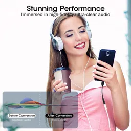 samsung Type C to 3.5 mm Audio Jack Connector, Headphones Jack Converter for Galaxy S8, S8 Plus, S9, S9 Plus, S10 Plus, S10 Lite, S20 Ultra, S20 FE, S20, S20 Plus & Other Samsung Devices - Black image 3