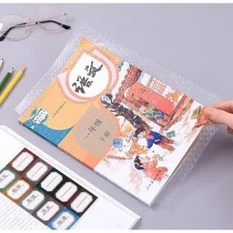 DIVUE 30pcs Book Covers Waterproof Plastic Clear Paper Sticker Book Cover Film for Textbooks Hardcover Protective Thick Sticky Transparent Cover for Students School Office Self-Adhesive A4 Book Cover image 3