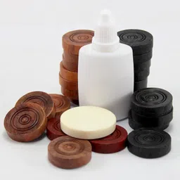 StonKraft Wooden Carrom Board Coins Pieces Combo Pack - 24 Carrom Coins, 2 Queens, 1 Striker and 1 Powder image 3