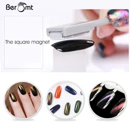 beromt Double-end Nail Art Magnet Cat Eye Stick for Nail & Gel Polish, Magic Magnetic Stick Board, DIY 3D Nail Art, Magnetic Stick 3D Line Strip Magnetic Board Nail Tool- BMS02 image 3