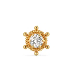 malabar gold & diamonds Yellow Gold Nose Pin for Women 22 k | 22k BIS Hallmark (916) Nose Stud for Women and Girls with Piercing image 2