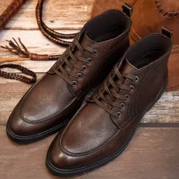 louis stitch Chukka Boot for Men | Handcrafted | High Ankle Leather Boots | Hiking and Biking Boot | Lace Up Style Mens Formal Boot (BT-WBNDCKVS) image 2