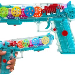 Toyshine Concept Musical and 3D Lights Kids Transparent Gun, Toy for 2 to 5 Year Kids Baby Toy, Multi Color (1 Unit),Gun Toy image 1