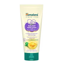 Himalaya Baby Rash Relief Cream with Pure Cow Ghee 50gm | Helps heal and prevent diaper rash | For baby's sensitive skin image 1
