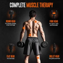 Beardo Deep Tissue Massage Gun | Sports Massager | Full Body Massager Machine for Pain Relief | 99 Performance Modes | Massage Machine for Body Pain | Faster Muscle Recovery with Multiple Attachments | Massage Gun For Men image 4