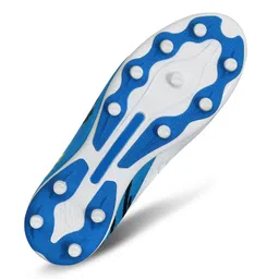 Vector X Octane 2.0 Imported PU Upper |PU Sole |Soccer Football Studs/Shoe | Durbale | Lightweight | Embose Printing (White-Blue) Size-6 image 5
