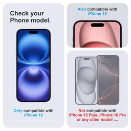 Skyddshield Military-Grade Anti Spy Privacy Tempered Glass Compatible with iPhone 16 and iPhone 15 (6.1 Inch) With Installation Kit | Edge to Edge Coverage | Black image 2