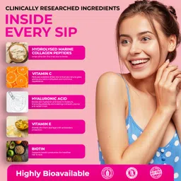 the body reserve Marine Collagen Supplement For Women,Men (Orange-200g) With Sodium Hyaluronate,Vitamin C,E & Biotin,High Absorption Marine Collagen Peptides ,powder,1 count,25 Servings image 3