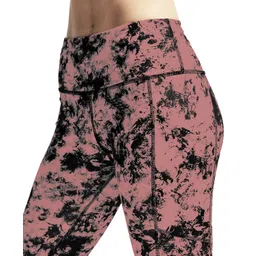 mehrang Women's Printed Gym wear/Active Wear Tights Strechable Leggings with Breathable Mesh and Side Pockets image 2