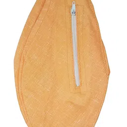 Hare Krishna Food For Soul White and Bhagwa Bead Bag- Saffron japa mala Bag-gomukhi Japa Bag-Chanting Bag-jaap mala Bag with sakshi mala Combo Pack image 3