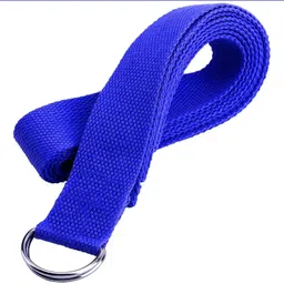 fit div Fit Div™ Yoga Belt for Women and Men - Yoga Strap for Stretching with Extra Safe Adjustable D-Ring Buckle - Durable and Comfy Texture - Perfect for Your Yoga Session - 8 Feet, Blue image 1