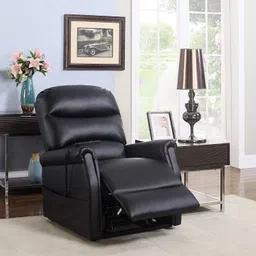 KosmoCare Electric Plush Micro Leather Power Lift Recliner Living Room Chair - Color Black image 4