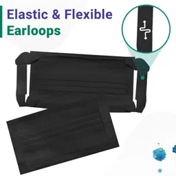 careview CARE VIEW N95 3 Ply Disposable Face Mask Pouch with SOFT FABRIC Earloop, Certified by BFE>99% and PFE > 95%, SITRA, DRDO, ISO and CE (Black) (Pack of 200) image 3