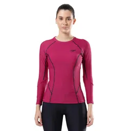 speedo Women's Solid Long Sleeve Suntop image 1