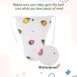 Kuber Industries Pack of 6 Washable & Soft Padded Baby Muslin Cotton Nappies & Diapers | Reusable Langot for Baby 0 to 6 Month - Small | White image 4