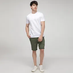 sporto Men's Cotton Blend Blue Denim Bermuda Shorts with 2 Zipper Side Pockets and 1back Pocket image 2