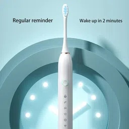 clickswift Rechargeable Electric Toothbrush USB, Teeth Cleaning Tools, Waterproof Toothbrush, Electric Toothbrush For Woman with 3 Tooth Brush Head & 1 USB, Multicolour, 1 Pcs image 3